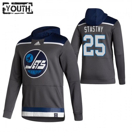Dětské Winnipeg Jets Paul Stastny 25 2020-21 Reverse Retro Pullover Mikiny Hooded
